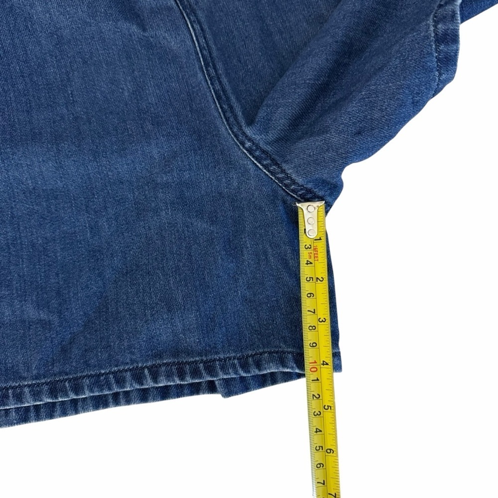 FRANK AND OAK Blue Denim Belted Utility Romper Short Sleeve organic cotton size - Picture 12 of 14